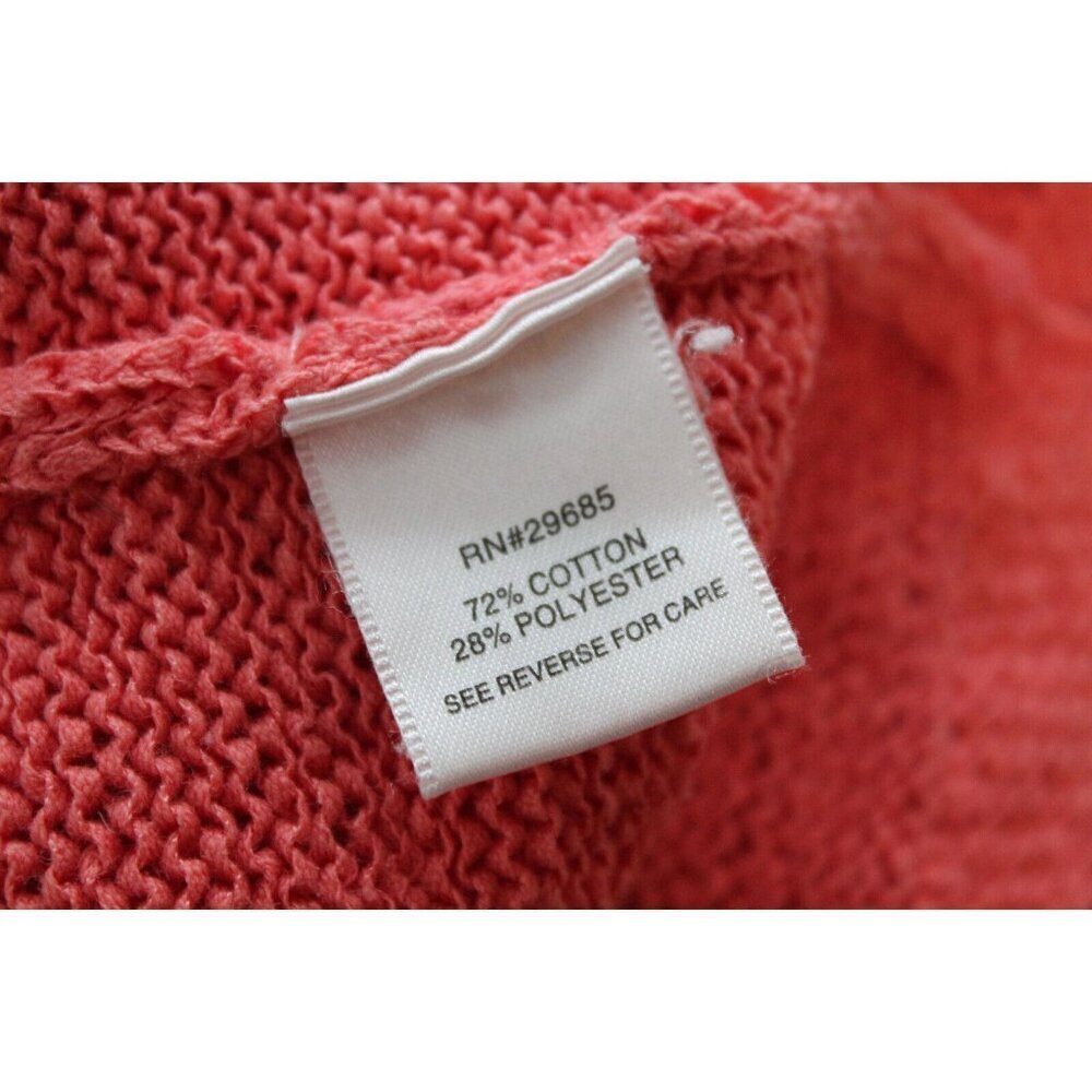 Pendleton Sleeveless Sweater Size Medium Pink Coral Open Knit Preppy Beach Tank - Picture 11 of 11